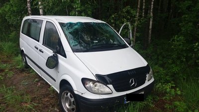На Рівненщині мікроавтобус злетів з мокрої траси: у поліції розповіли подробиці