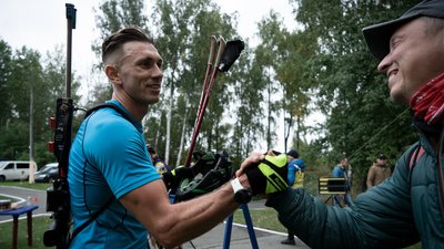 Богдан Цимбал після перемоги в спринті Богдан Цимбал після перемоги в спринті