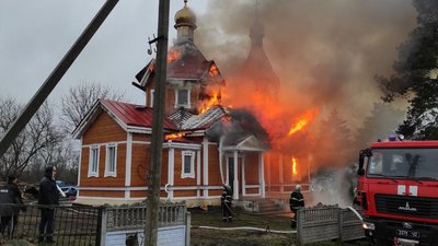 У селі на Кіровоградщині горіла дерев'яна церква, якій 164 роки У селі на Кіровоградщині горіла дерев'яна церква, якій 164 роки