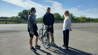 Артур Пантикін на одному із в'їздів до Луцька Артур Пантикін на одному із в'їздів до Луцька
