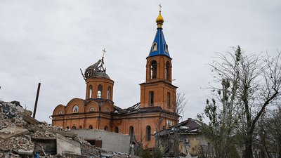 Зруйнований храм в Оріхові, 21 лютого 2024