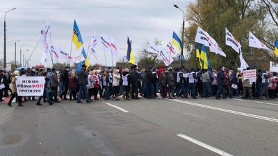 У Кіптях підприємці перекрили трасу Київ-Чернігів