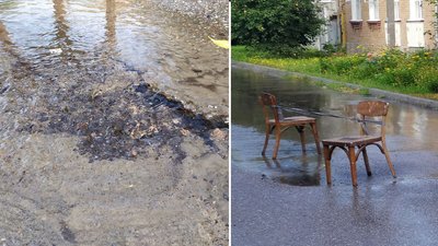 У Кропивницькому другу добу з-під асфальту тече вода. Хто платитиме за втрати