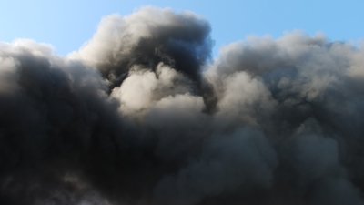 Дим із Чорнобиля йде на Славутич, що поблизу Чернігівщини, 2 липня 2026 року