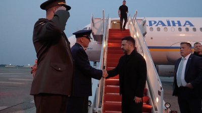 Зеленський, літак Україна, США, прибуття