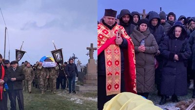 Похорон бійця в Гусятині Похорон бійця в Гусятині