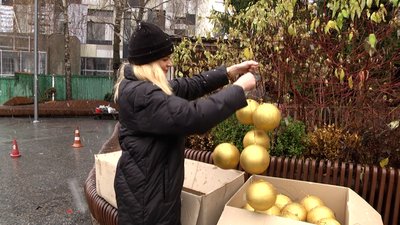 У Житомирі почали прикрашати головну новорічну ялинку У Житомирі почали прикрашати головну новорічну ялинку