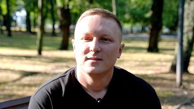 Поліцейський спецпідрозділу "Білий янгол" поліції Донеччини Володимир Макаров 