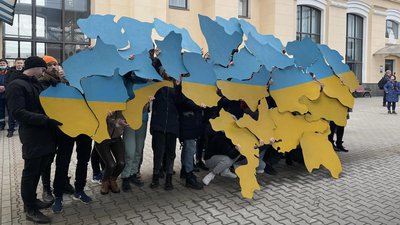До Запоріжжя прибув поїзд Єднання До Запоріжжя прибув поїзд Єднання
