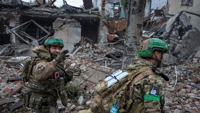 Українські військові у Дружківці