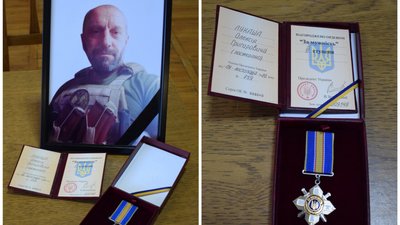 У Великій Багачці на Полтавщині родині загиблого Олексія Лукаша передали його нагороду У Великій Багачці на Полтавщині родині загиблого Олексія Лукаша передали його нагороду