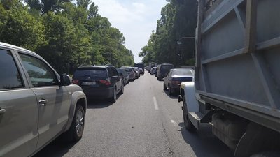 Затор на в'їзді до Полтави Затор на в'їзді до Полтави