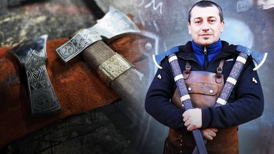 Антон Фіцич, бартки, гуцули, зброя, мечі, Косів, Франківщина