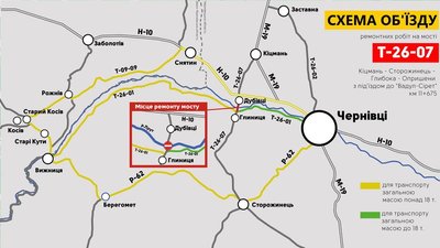 На Буковині затопило переправу через річку На Буковині затопило переправу через річку