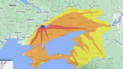 Загроза аварії на ЗАЕС: мапа поширення радіаційної хмари в найближчі три дні Загроза аварії на ЗАЕС: мапа поширення радіаційної хмари в найближчі три дні
