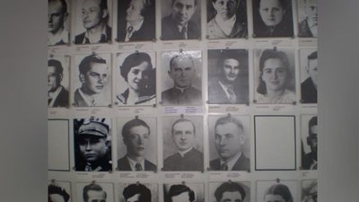 Портрет Омеляна Ковча серед інших в'язнів Майданека, які загинули у таборі Портрет Омеляна Ковча серед інших в'язнів Майданека, які загинули у таборі