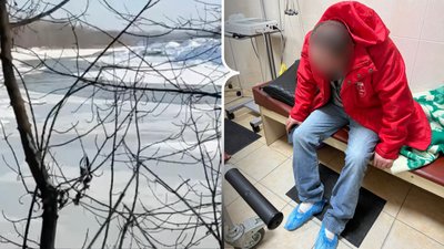 провалився під лід під час спроби перетнути кордон
