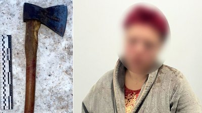 27-річну жінку, яка, за версією слідства, до смерті побила сокирою співмешканця, затримали