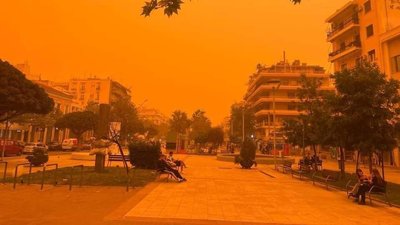 Піщана буря у Греції. 23 квітня 2024 Піщана буря у Греції. 23 квітня 2024