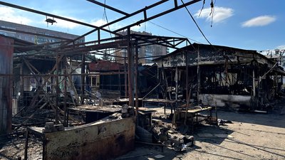 Ринок у Краматорську після російських обстрілів