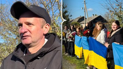 Зустріли звільненого з полону військового Віталія Левчука, 21 жовтня 2025 рік