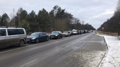 Шахтарі Львівщини перекрили міжнародну трасу Шахтарі Львівщини перекрили міжнародну трасу