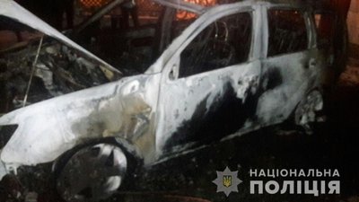 На Рівненщині підпалили позашляховик На Рівненщині підпалили позашляховик