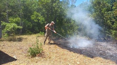 Гасіння пожежі у Балаклавському районі