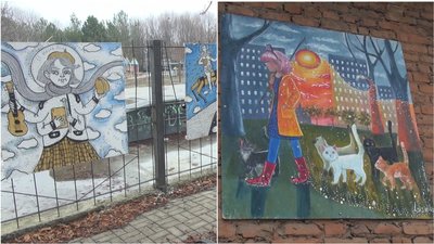 Розташували у п'яти локаціях: на вулицях Бахмута розмістили картини місцевих художників