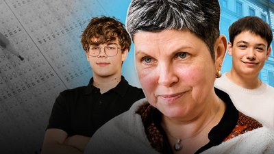 Колаж: вчителька математики Чернівецького ліцею №1 Наталія Кінащук та випускники