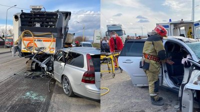 На Закарпатті водій легковика в'їхав у дорожньо-фрезерну машину: загинули дві людини