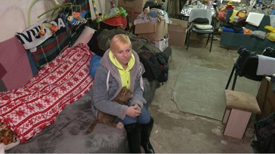 В одному з укриттів у Луцьку надають прихисток переселенцям В одному з укриттів у Луцьку надають прихисток переселенцям