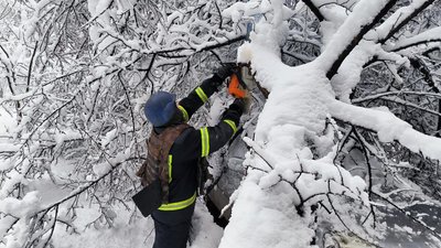 Снігопад на Донеччині 31 березня 2023 року