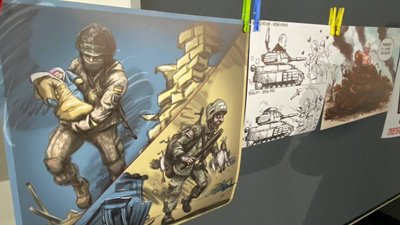 "Слава Україні". На підтримку ЗСУ в Одесі відкрили виставку сатиричних зображень. ФОТО "Слава Україні". На підтримку ЗСУ в Одесі відкрили виставку сатиричних зображень. ФОТО