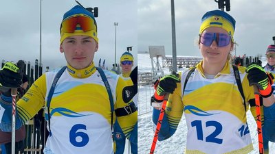 Кирило Кульчицький та Алана Хміль на ЧУ з біатлону