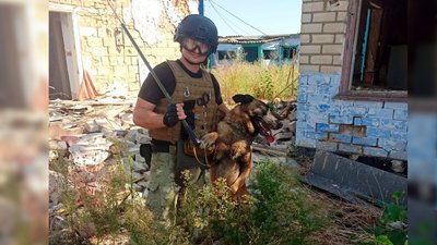 Андрій Симчук з Барсом на завданні Андрій Симчук з Барсом на завданні
