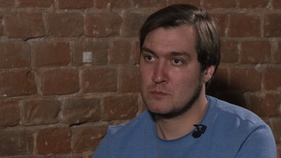 Керівник гуманітарної місії "Проліска" Євген Каплін дає інтерв'ю Ганні Силаєвій Керівник гуманітарної місії "Проліска" Євген Каплін дає інтерв'ю Ганні Силаєвій