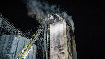 На Тернопільщині горів елеватор, рятувальники загасили пожежу, 16 жовтня 2026 року
