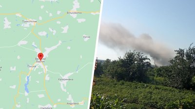 Вибухи у Великому Бурлуці на Харківщині: попередньо, горить склад окупантів