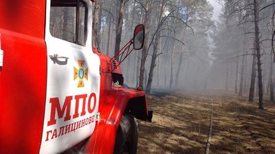 Через обстріли на Миколаївщині сталася пожежа в лісовому урочищі