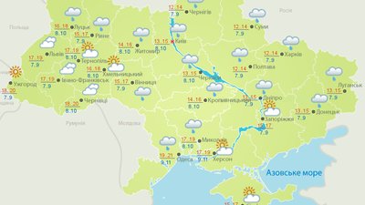 Вихідними у Полтаві прогнозують дощ