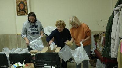 "Спільнота святого Егідія" у Франківську отримала 30 тонн гумдопомоги для переселенців "Спільнота святого Егідія" у Франківську отримала 30 тонн гумдопомоги для переселенців