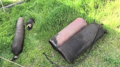 У Херсоні горів гараж із газовими балонами