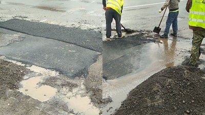 Асфальт в калюжі: Рівняни нарікають на неякісний ремонт дороги Асфальт в калюжі: Рівняни нарікають на неякісний ремонт дороги