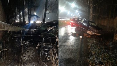На Рівненщині водій таранив інше авто й злетів з дороги