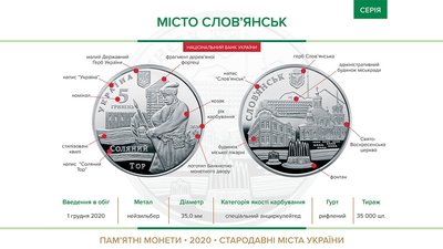 Нацбанк випускає пам'ятні монети "Самійло Величко" та "Слов'янськ" Нацбанк випускає пам'ятні монети "Самійло Величко" та "Слов'янськ"