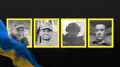 Бійці з Чернігівщини: Олександр Крокос, Микола Стельмах, Олександр Білан, Павлом Кудрявцев