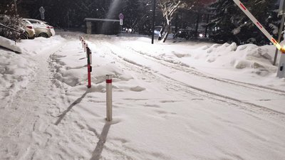 вечір, зима