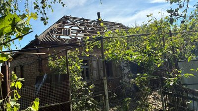 Пошкоджений будинок на Полтавщині
