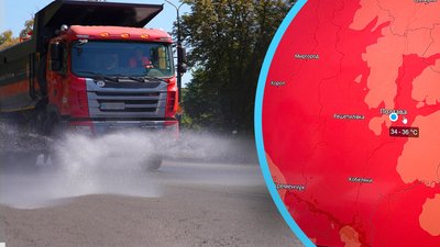 У Полтаві під час спеки щодня поливають вулиці водою